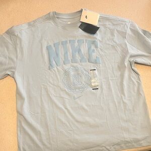Women’s Nike Oversized T-Shirt-Light Blue-Size Large